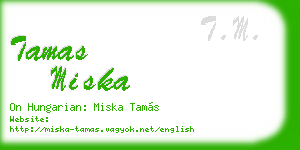 tamas miska business card